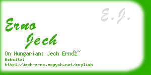 erno jech business card